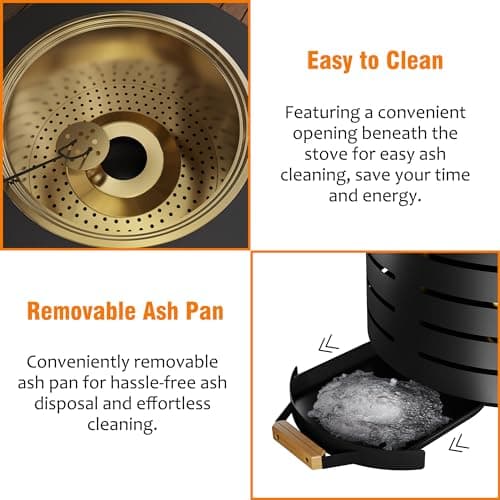 Low Smoke Fire Pit, 19 Inch Stainless Steel Portable Fire Pit for Wood Burning, Outdoor Fire Pit Perfect for Camping or Backyard, Includes Fire Poker, Stand, Cloth Cover and Grill Rack