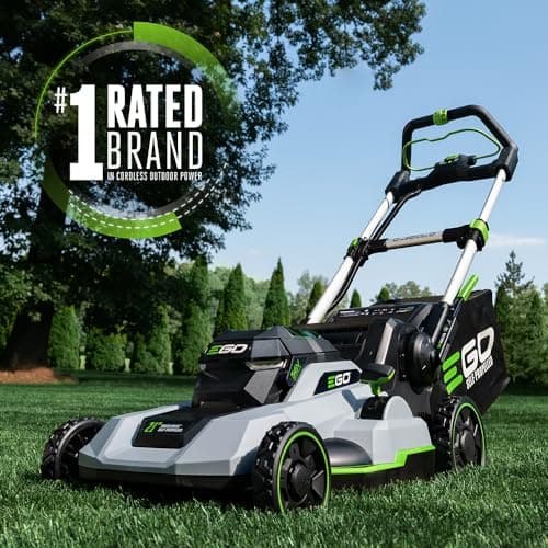 EGO Power+ LM2123SP-2 21-Inch 56-Volt Cordless Self-Propelled Brushless Lawn Mower with Touch Drive, with 4.0Ah, 6.0Ah Batteries, and 550W Rapid Charger