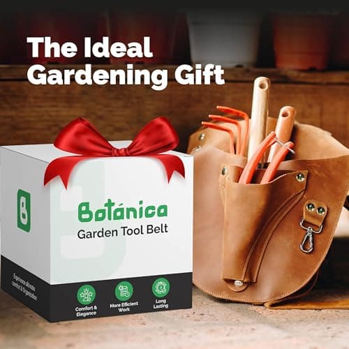 Botanica Leather Garden Tool Belt for Women with Glove Holder - Florist Belt - Durable Gardeners Tool Belt for Women - Gardening Belt - Gardening gift for women - Utility belt