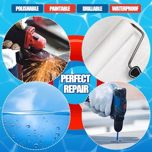 Pool Putty - 10oz 2 Part Epoxy Pool Repair Kit Pool Leak Sealer for Fixing Leaks, Cracks - Underwater or Above Fast Repair Epoxy Putty for Tile, Fiberglass, Concrete, Cement and Other Surfaces