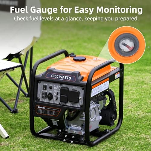 Power Equipment 4000 Watts Inverter Generator Gas Powered, Portable Open Frame Generator, Low Noise with ECO Mode and Inverter Technology, RV Ready, Emergency Home Backup
