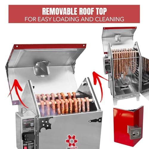 The Sausage Maker - 30 lb. Digital Smoker for Making Sausage, Ham, Fish and Brisket (Eagle with Flag)
