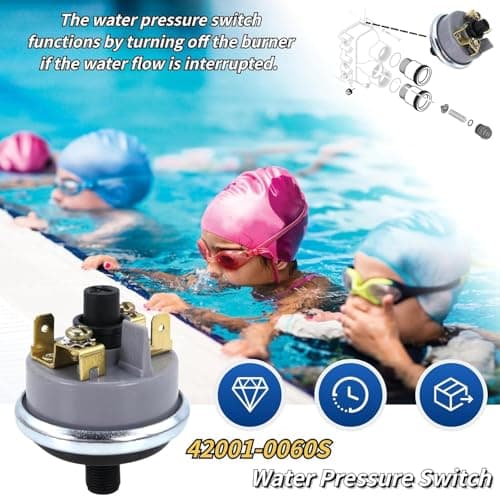 Pool Heater Repair Kit Includes Stack Flue Sensor, Thermistor & Switch for Pentair MasterTemp & Max-E-Therm Pool Heaters Replace# 42002-0024S, 42001-0053S, 42001-0060S, 42002-0025S, 42001-0063S