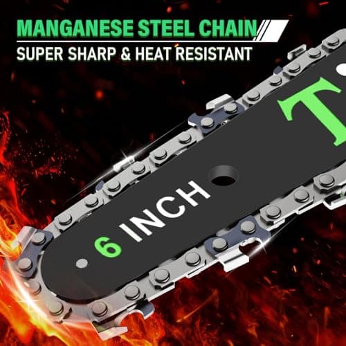 Tietoc Chainsaw 6 Inch Mini Electric Chainsaw Cordless Battery Powered, Hand Held Saw for Wood/Trees Trimming, Tools for Household and Garden, Chain Saw Gift for Men Dad Husband Fathers Gardener 2025