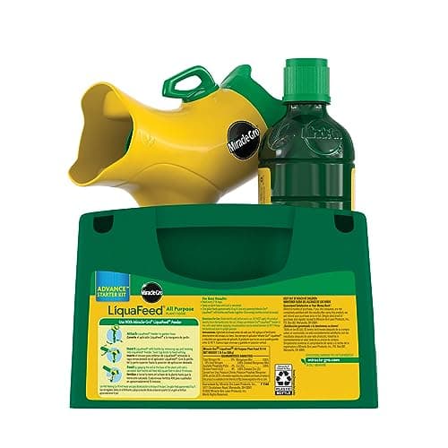 Miracle-Gro LiquaFeed All Purpose Plant Food Advance Starter Kit, For Flowers, Vegetables, Trees and Shrubs, One 16 oz. Plant Food and One Feeder