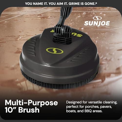Sun Joe Portable 10 Inch Pressure Washer Attachment, Multi Surface, Green/Black