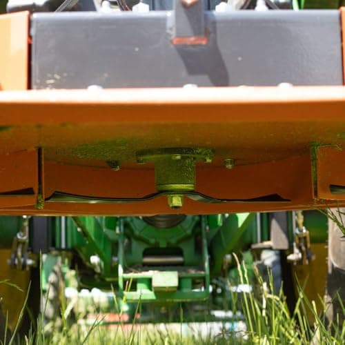 Titan Attachments 3 Point PTO Finish Mower, 60" Cutting Width, Category 1 Hitch, Rear Discharge, Requires 25-40 HP Tractor, Low-Noise Cast Iron Gearbox, Orange Finish