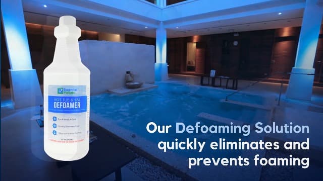 Essential Values Hot Tub, Pool & Spa Defoamer (32oz) – Quickly Removes Foam Without The Use of Harsh Hot Tub Chemicals, Eco-Friendly & Safe with Silicone Emulsion Formula. Get The Foam Down