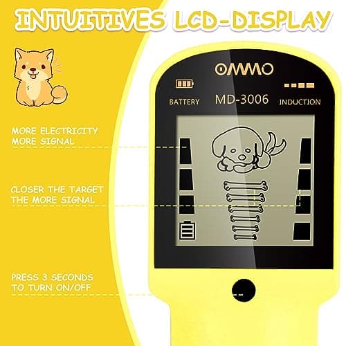 OMMO Metal Detector, Adjustable 27.5”-37.8” Metal Detector for Kids with Intuitive LCD Display, Lightweight Kids Metal Detectors with 6” Search Coil for Exploration Outdoor