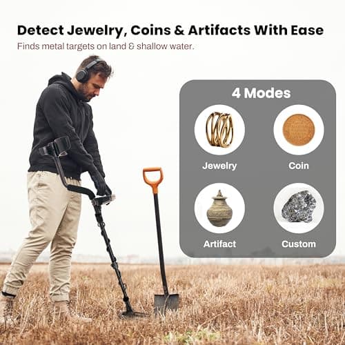Fisher F44 Metal Detector with Weatherproof Design, Large LCD Display, and Sensitive Detection Features, Ideal for Both Beginners and Experienced Treasure Hunters Seeking Reliable Performance.