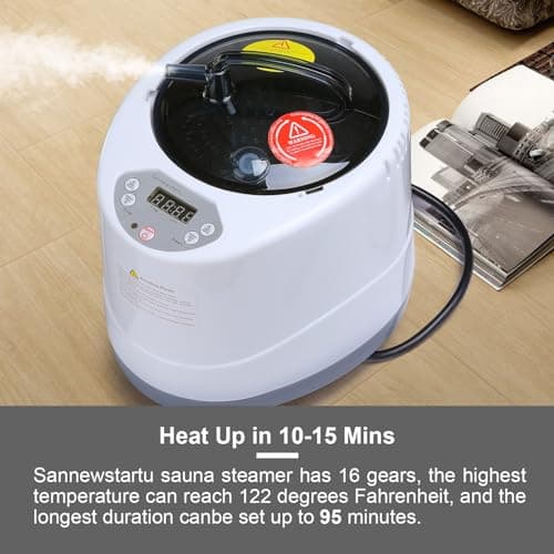 4 Liters Sauna Steamer, Steam Generator for Sauna, FCC Certified 4L & 1600W Steam Generator with Remote Control, 1-16 Gears of Temperature Control