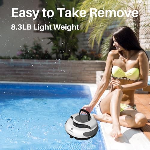 PoolPure Aquaguard SE II 2025 Upgrade Cordless Robotic Pool Cleaner with 120-Min 5000mah Big Battery
