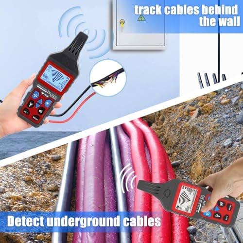 NF-826 Underground Wire Locator & Cable Tracer/Buried Wire Tracer and Cable Locator/Under Ground Circuit Tracer,for Dog Fence Cables Irrigation Control Wires,Tone Generator Kit (Professional Grade)