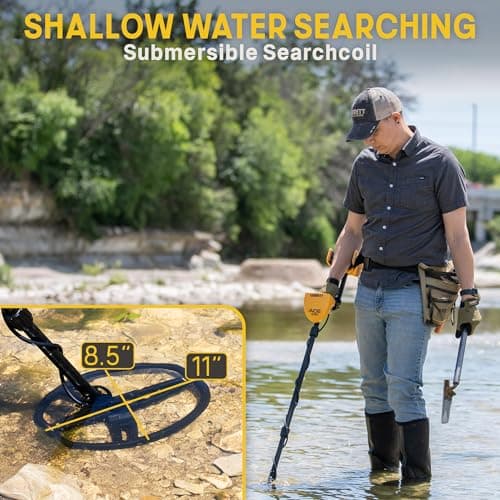 Garrett ACE 400 Metal Detector Bundle – Made in The USA - Digital Target ID, Iron Audio, Adjustable Frequency, Includes Pro-Pointer at, Finders Box, Headphones & Searchcoil Cover