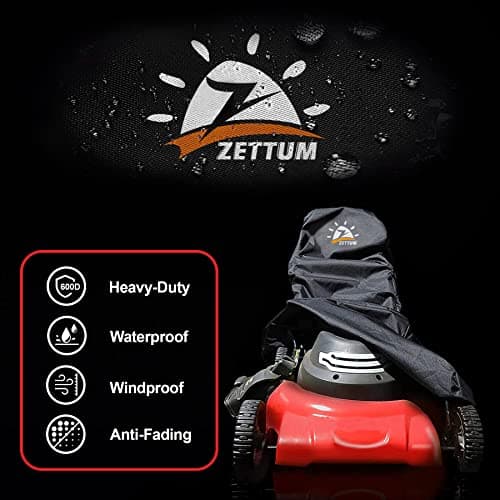 Push Lawn Mower Cover - Walk Behind Lawn Mower Covers Waterproof Heavy Duty, 600D Outdoor Push Mower Cover Universal with Storage Bag for Greenworks, EGO, Craftsman, Husqvarna, Honda and More
