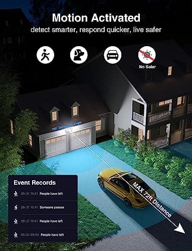 Onforu 100W Smart LED Security Lights Motion Sensor Outdoor 9000LM, 2500K-6500K, WiFi Alexa Flood Light APP Control, Motion Detector with Adjustable 3 Head, IP65 Wall Light for Yard (Black)