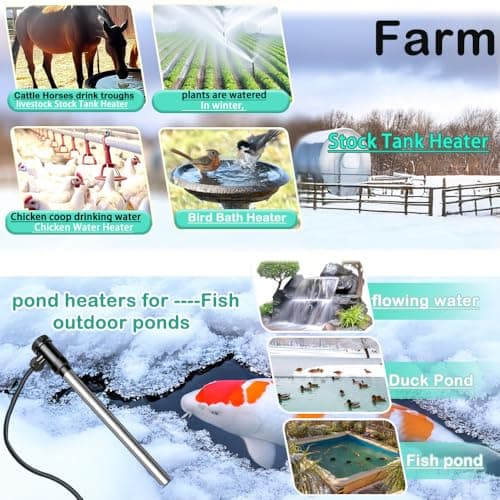 1800W Titanium Portable Fully Submersible Electric Pool And Hot Tub Immersion Water Heater - Gfci Plug, Thermostat For Bathtub, Inflatable, Swimming Above Ground Pools,Baptistry, Baptismal Pool