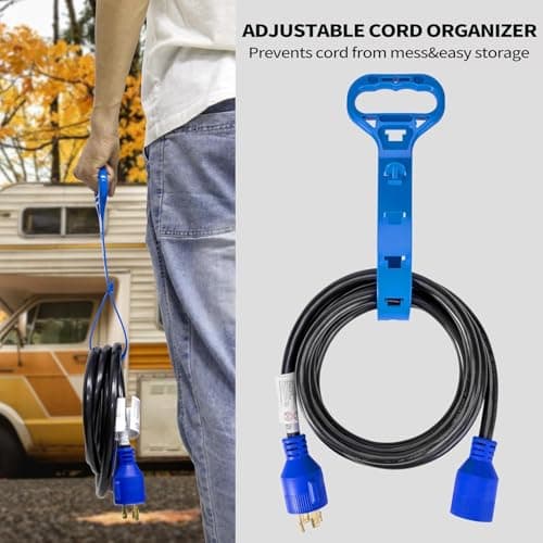 4 Prong 30 Amp 25 Foot Generator Extension Cord,NEMA L14-30P/L14-30R,125/250V Up to 7500W 10 Gauge SJTW Generator Cord Heavy Duty for Portable Generators,ETL Listed