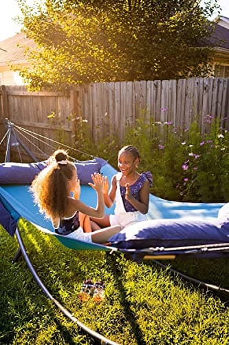 ENO SuperNest SL Hammock - 1 to 2 Person Backyard Hammock - Outdoor Patio Furniture for Backyard, Lawn, or Balcony - Coastal Blue