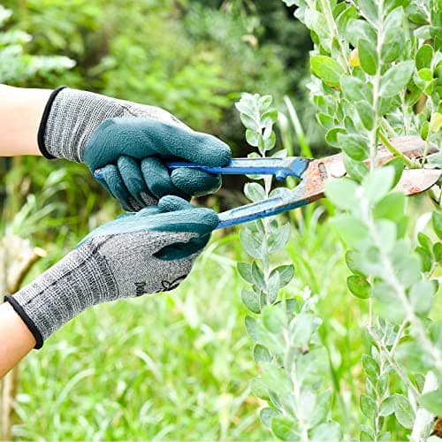 DOFOWORK Gardening Gloves - 6 Pair Gardening Gloves for Women/Men, Breathable Natural Latex Garden Gloves with Grip