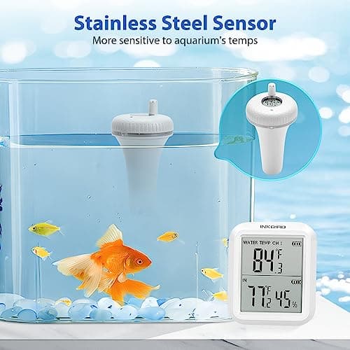 INKBIRD IBS-P01R 2nd Generation Wireless Floating Pool Thermometer Easy to Read for Hot Tub, Compatible with Gateway IBS-M1 and IBS-M2
