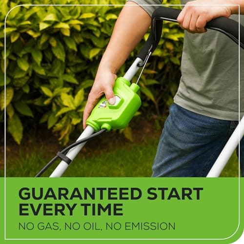 Greenworks 40V 17" Cordless (Push) Lawn Mower (75+ Compatible Tools), 4.0Ah Battery and Charger Included