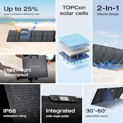 EF ECOFLOW Solar Generator River 2 Pro 768Wh LiFePO4 Battery with 220W Solar Panel, 4x800W AC Outlets (1600W Surge), Portable Power Station for Home Backup Outdoors Camping RV Emergency