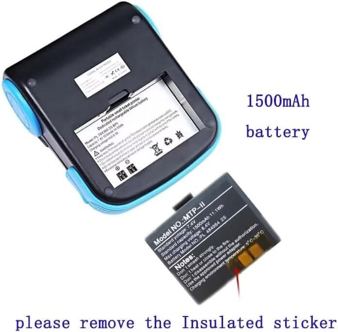 NOT for iOS/ipad/MAC/iPod, only Compatible with Android/Windows,80mm Portable Bluetooth Receipt Thermal Printer Wireless Ticket Bill Invoice pos Printer for Small Business