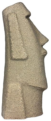 EMSCO Group Easter Island Head Statue – Natural Sandstone Appearance – Made of Resin – Lightweight – 28” Height