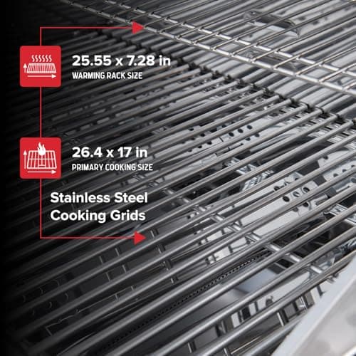 Nexgrill 4-Burner Propane Gas Grill in Stainless Steel with Side Burner, 60000BTUs, 626 sq. in. Cooking Space, Perfect for Outdoor Cooking & Grilling, Patios, BBQ, Backyards, Silver, 720-0830H