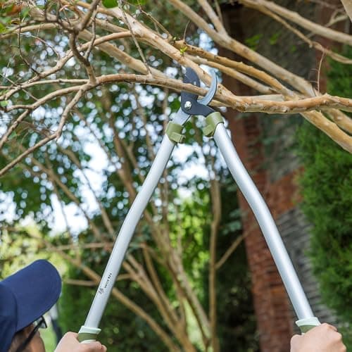 Worth Garden Heavy Duty 28" Bypass Lopper - Bypass Tree Trimmer - Japanese SK5 Steel Blade w/Non-stick Coating - Branch Cutter w/Ergonomic Non-Slip Handles - 1-1/4" Cut Capacity - S404A00