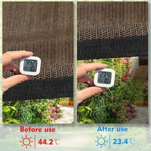 90% Sun Shade Cloth with Grommets, Pergola Shade Cover Canopy, Mesh Tarp Sun Screens for Patio, Outdoor, Garden, Backyard (8' X 10')