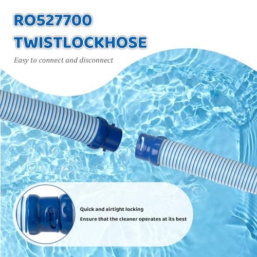 One Year Warranty 5 Pack Premium R0527700 Pool Cleaner Hoses, Twist Lock Pool Vacuum Hose Replacement Kit Compatible with Zodiac Baracuda MX6,MX8,X7,T3,T5 Swimming Pool Cleaner