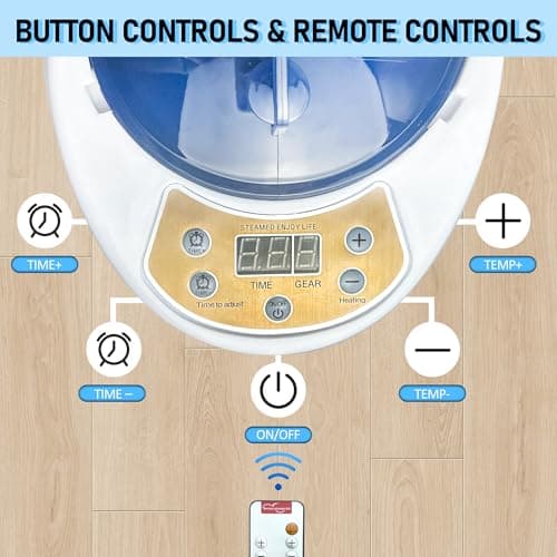 Sauna Steamer 4.2L, 2000W,Portable Upgrated Steam Generator,Large Stainless Steel Pot Generator, Home SPA Fumigation Steam Machine with Touch Button, Timer Display,Remote Control