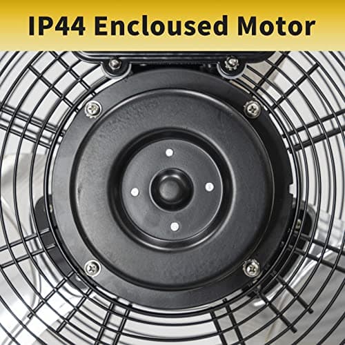 HiCFM 4400 CFM 20 Inch Outdoor Misting Fan Pedestal Standing Base with IP44 Enclosed Motor, Detachable Mist Spray Kit, 9 FT Cord & GFCI Plug, 120 Degree Tilted Head, UL Outdoor Approved