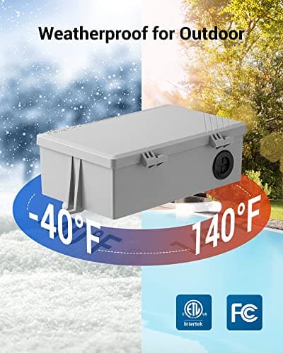 DEWENWILS WiFi Pool Pump Controller, Heavy Duty 40A 120-277 VAC 2HP Wireless Timer for Pool & Water Heater, Works with Alexa, Google Assistant, Smart Life, ETL Listed