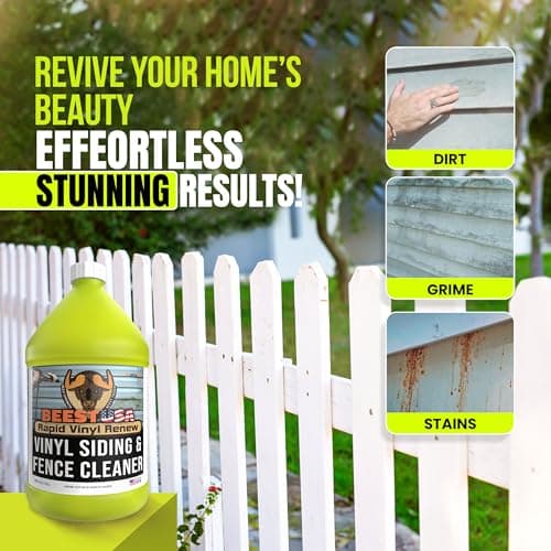 BEEST Vinyl Siding Cleaner for House Wash, 1 Gallon Makes Upto 26 Gallons of Multi-Surface Outdoor Cleaner - Ultra Concentrated Pressure Washer Soap for Siding, Fence, Brick, Concrete & More