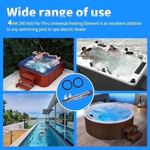 4kw 240v Hot Tub Heater Element Replacement for Balboa Spa Heater Element,Suitable for Hot Tub Heater(10 in)