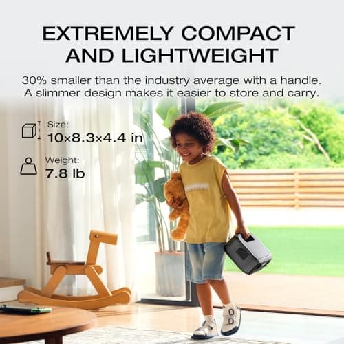 EF ECOFLOW Portable Power Station RIVER 3, 245Wh LiFePO4 Battery Power Station, 300W Up to 600W AC Output, <20 MS UPS & <30 dB, 1Hr Fast Charging Solar Generator for Outdoor/Camping/Home Use