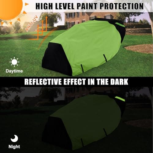 Riding Lawn Mower Cover with Bagger Attachment, Universal Fit Decks up to 62", 600D Oxford Cloth Riding Mower Cover with Windproof Buckle for Snow Rain Dust Hail Protection