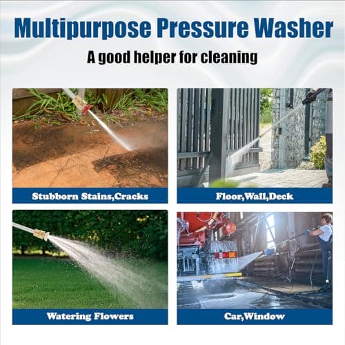 Gas Pressure Washer 3500 PSI, 2.3 GPM Heavy Duty High Power Washer,209CC 7HP Engine with 25Ft Pressure Hose, Axial Aluminum Pump, Soap Tank, 4 Quick Connect Nozzle (Blue)