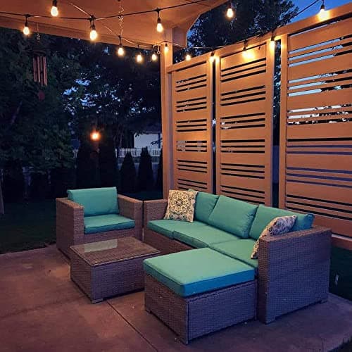 VIVII Solar String Lights, 44 Ft Solar String Light with 15 Waterproof LED Bulbs - Heavy Duty Outdoor Lights for Garden, Yard, and Deck in Warm White