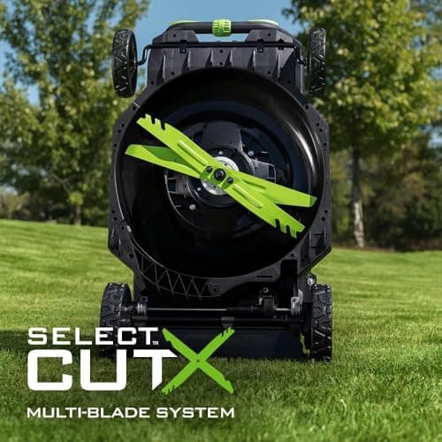 EGO Power+ Electric Lawn Mower, Self-Propelled Cordless with Select Cut and Touch Drive, Includes (2) 56V 4.0Ah Batteries and Rapid Charger – LM2132SP-2