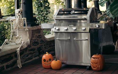 Monument Grills Larger Convertible 4-Burner Natural Gas Grill Stainless Steel Cabinet Style Propane Grills, LED Controls,Side Burner(Without Conversion Kit)