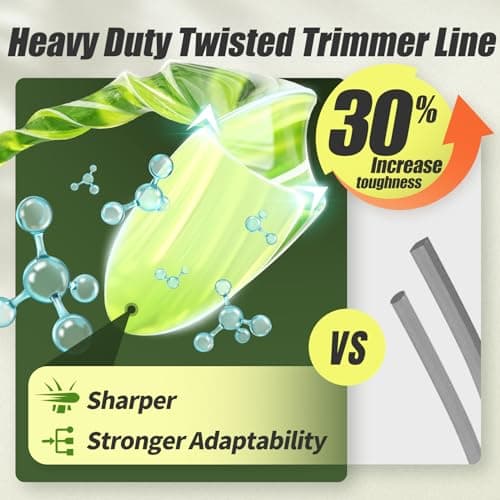 Weed Eater String, Eventronic 095 Trimmer Line of 150-Feet, Trimmer Line for Universal Replacement, Twist Weed Wacker String Fits Medium& Heavy Grass&Weeds, String Trimmer Line of Yellow Premium Nylon