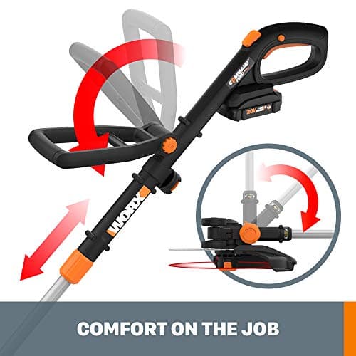 Worx String Trimmer/Edger/Lawn Mower 3-in-1 Grass Trimmer GT Revolution 20V 12" (2 Batteries & Charger Included) WG170