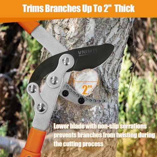 Lopper for Tree Trimming, 27-41'' Extendable Garden Lopper with Compound Action, Heavy Duty Branch Cutter for Trees, Orange