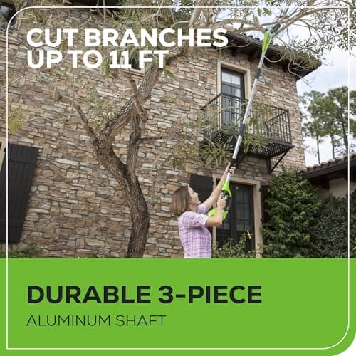 Greenworks 40V 8" Pole Saw + Pole Hedge, 2.0Ah Battery (Gen 1)