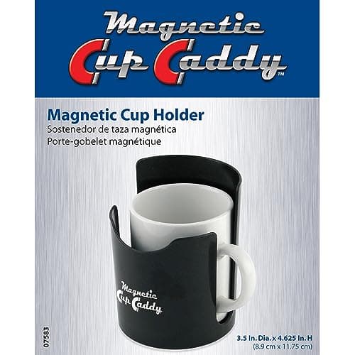 Master Magnetics Magnetic Cup Caddy - Keep Your Favorite Beverage at Hand, 3.3" Inner Diameter, 4.625" Height, Black, 7583