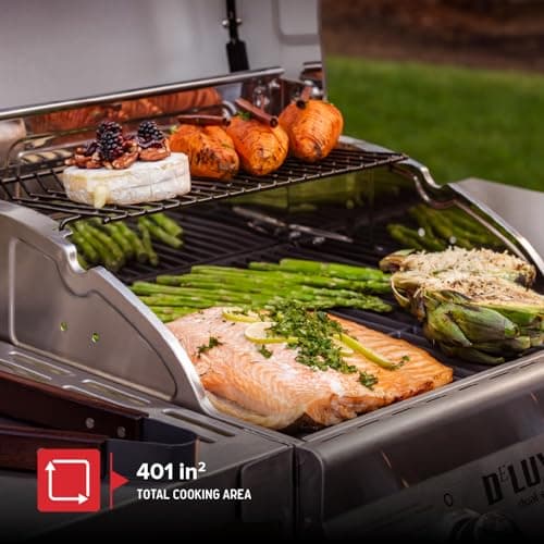 Nexgrill Deluxe 2-Burner Gas Grill with 401 SQ In Grate, 28000 BTUs, Stainless Steel Control Panel & Foldable Side Table, Propane BBQ Grill for Outdoor Cooking, Patios, Backyards and More - 720-0864R